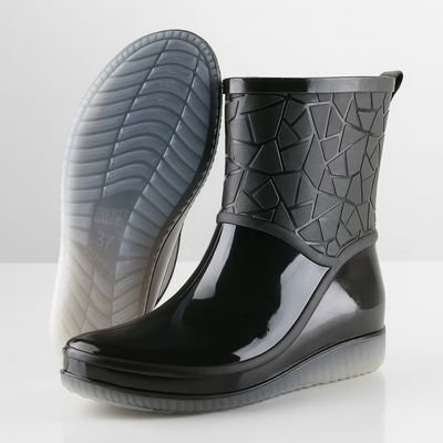 Women’s Mid-Calf Waterproof Rain Boots | Slip-Resistant Rubber Design