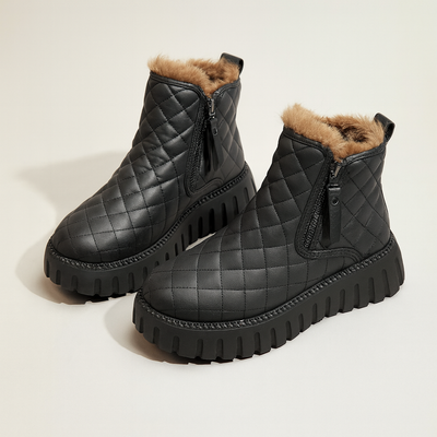 Women’s Winter Boots with Fur Lining | Elegant Zipper Design