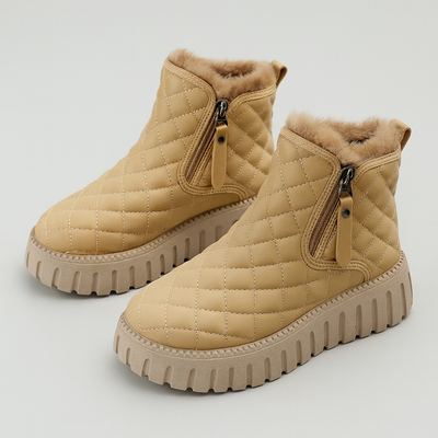 Women’s Winter Boots with Fur Lining | Elegant Zipper Design