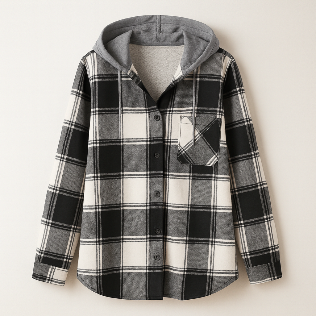Checked Hooded Jacket | Women’s Casual Outerwear