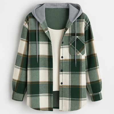 Checked Hooded Jacket | Women’s Casual Outerwear