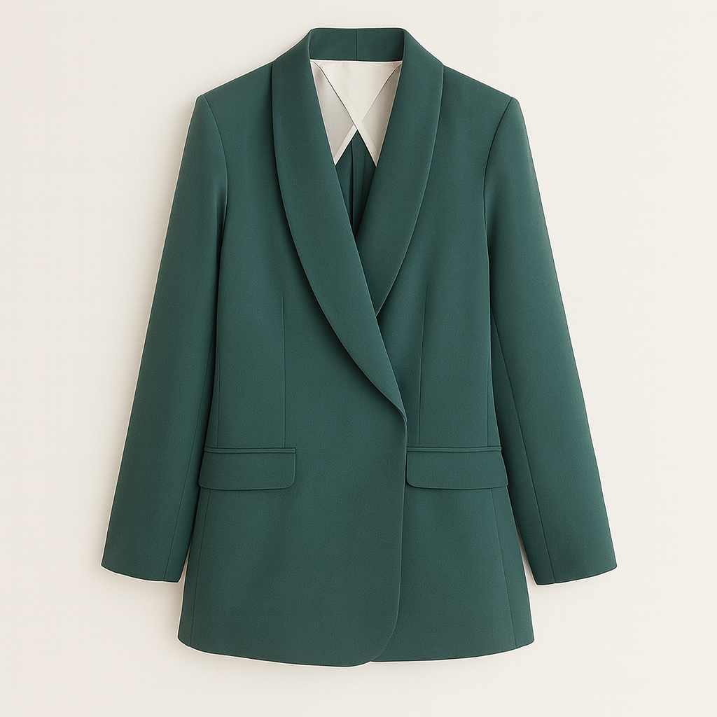 Women’s Tailored Blazer | Office Blazer with Modern Wrap Collar