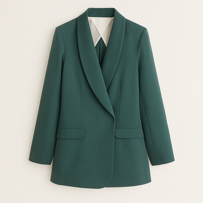 Women’s Tailored Blazer | Office Blazer with Modern Wrap Collar