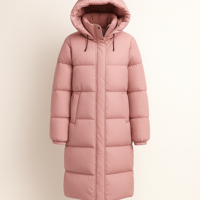 Long Hooded Puffer Coat | Women’s Winter Jacket